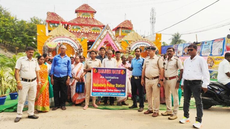 Nabadwip Police Organizes Puja Parikrama and Lunch for Senior Citizens